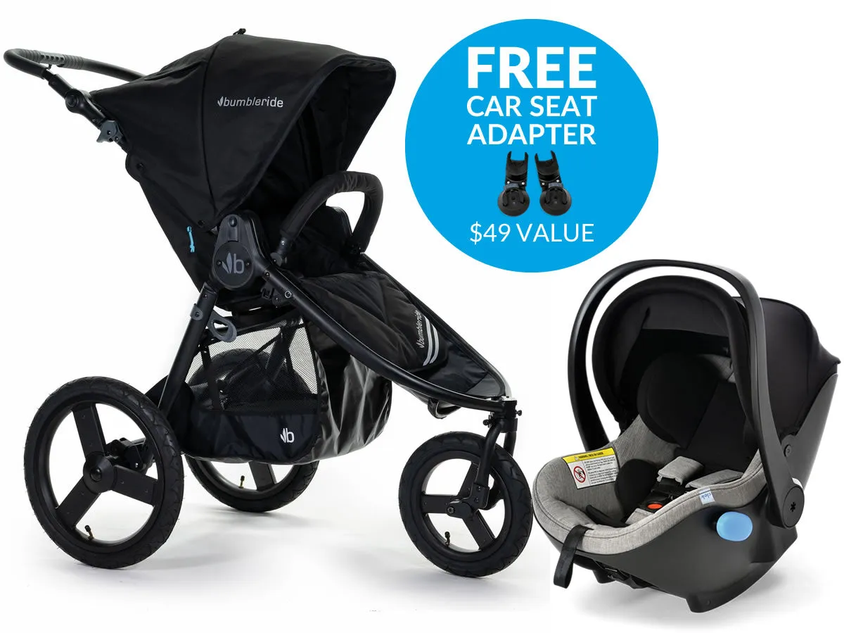 Bumbleride Speed   Clek Liingo Travel System - Matte Black