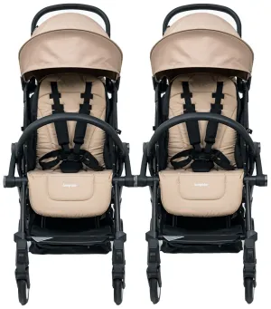 Bumprider Connect 3 Double Stroller Bundle - Black / Sand