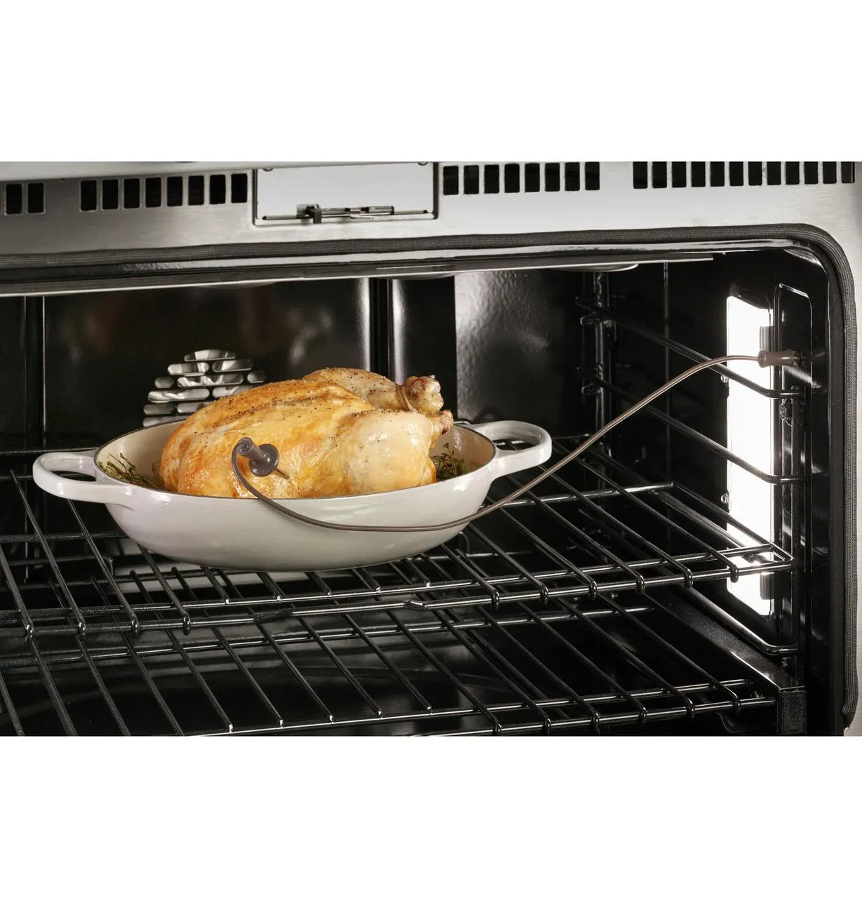 Cafe C2Y486P3TD1 Caf(eback)™ 48" Smart Dual-Fuel Commercial-Style Range with 6 Burners and Griddle (Natural Gas)