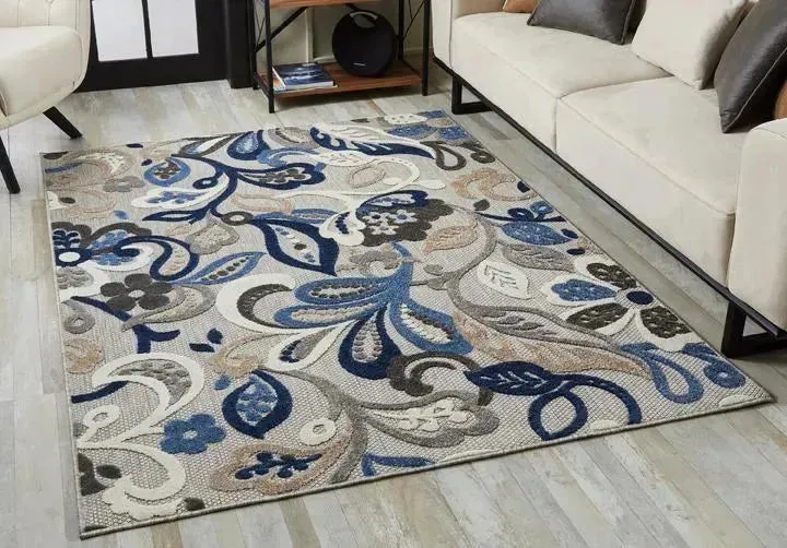 Calla 6922 Grey/Blue Leila Rug
