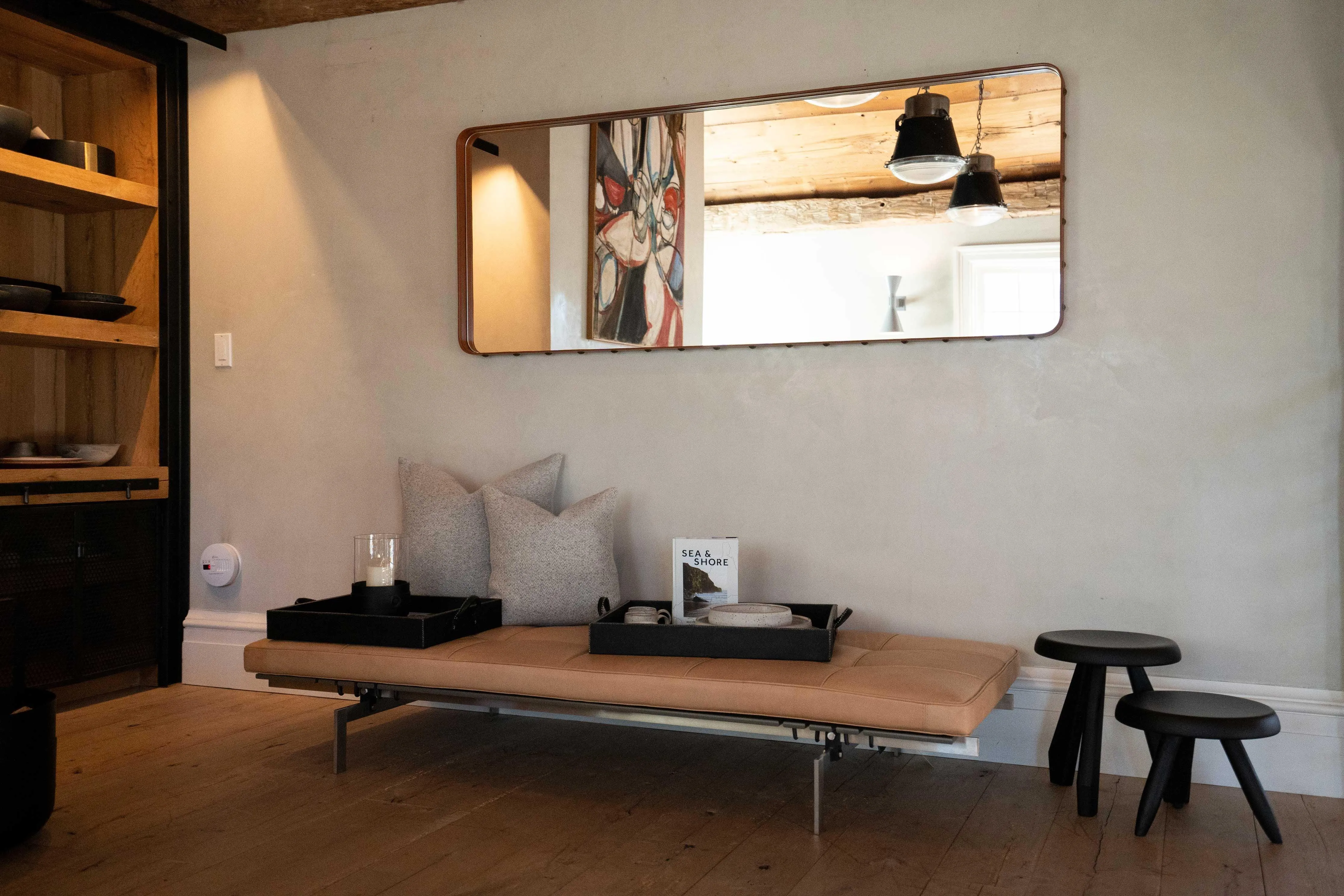 Charlotte Perriand Tabouret Meribel Stool in Black Oak by Cassina