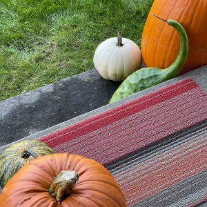 Chilewich Shag Rugs / Pop Stripe Paprika