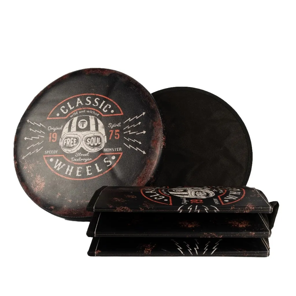 Classic Wheels Foldable Stool