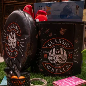 Classic Wheels Foldable Stool