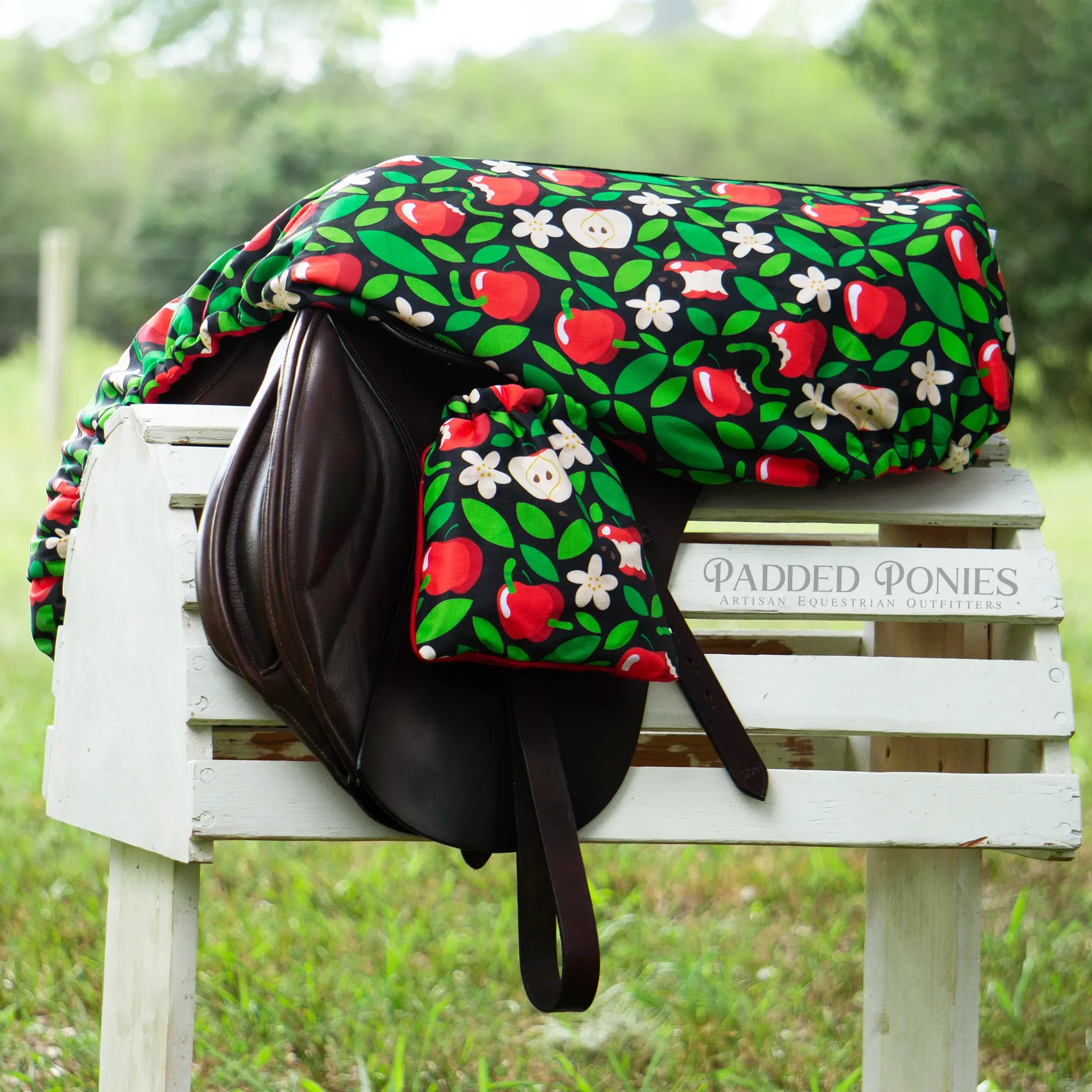 Custom Honeycrisp Apples Stirrup Covers