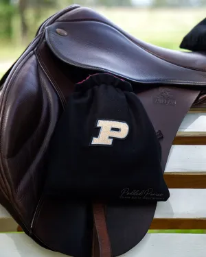 Custom Stirrup Covers Collegiate Sports Patch