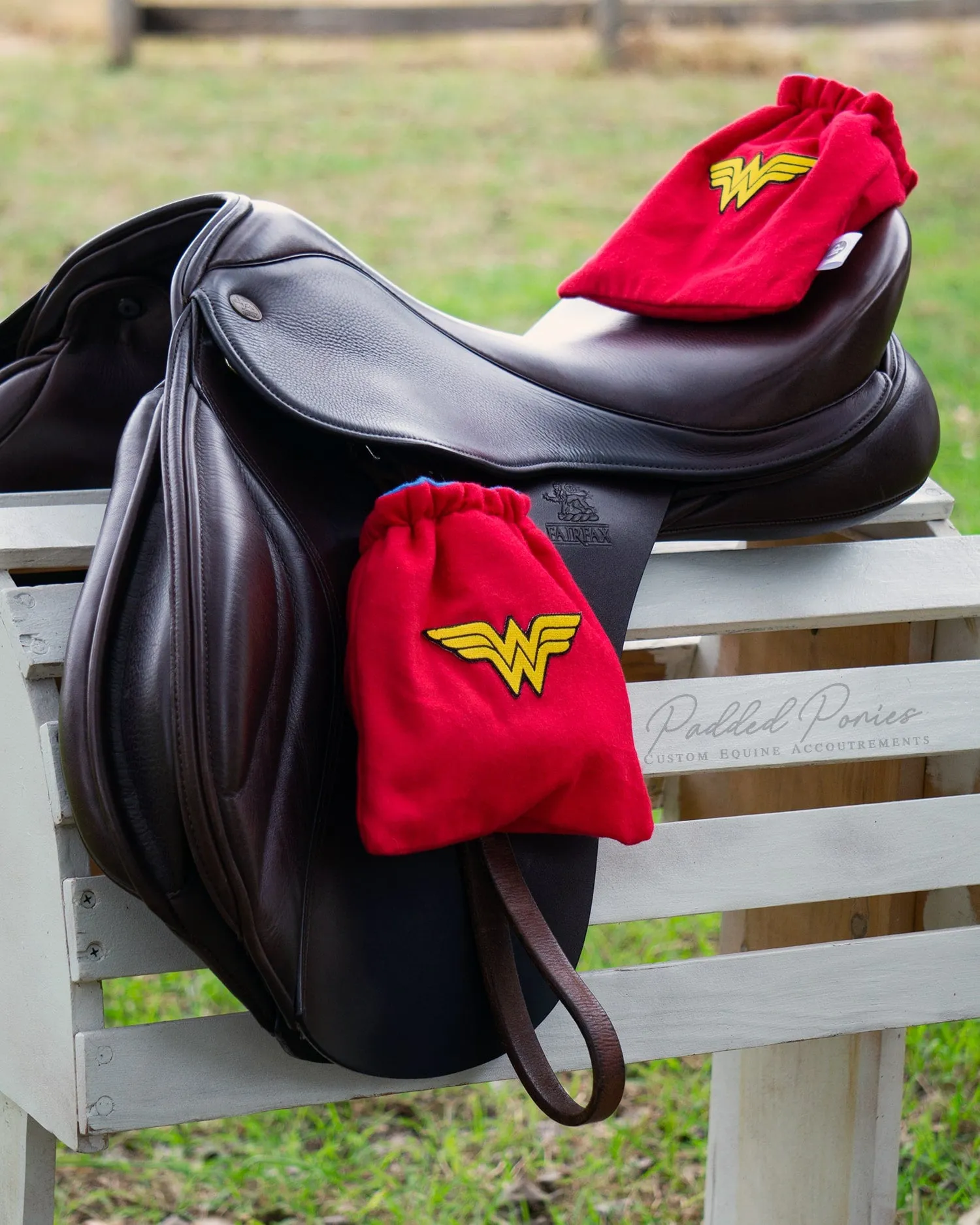 Custom Stirrup Covers Superhero/Villains Patch