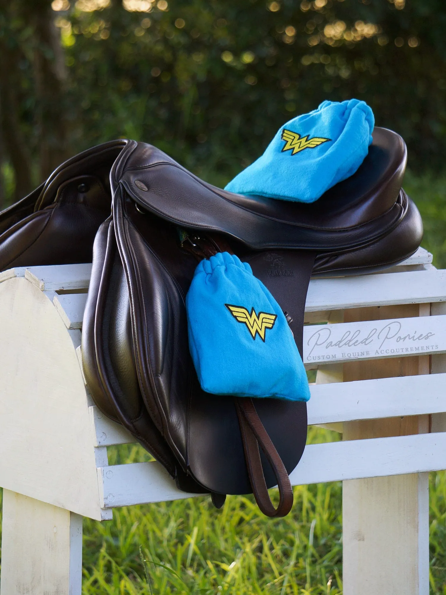 Custom Stirrup Covers Superhero/Villains Patch