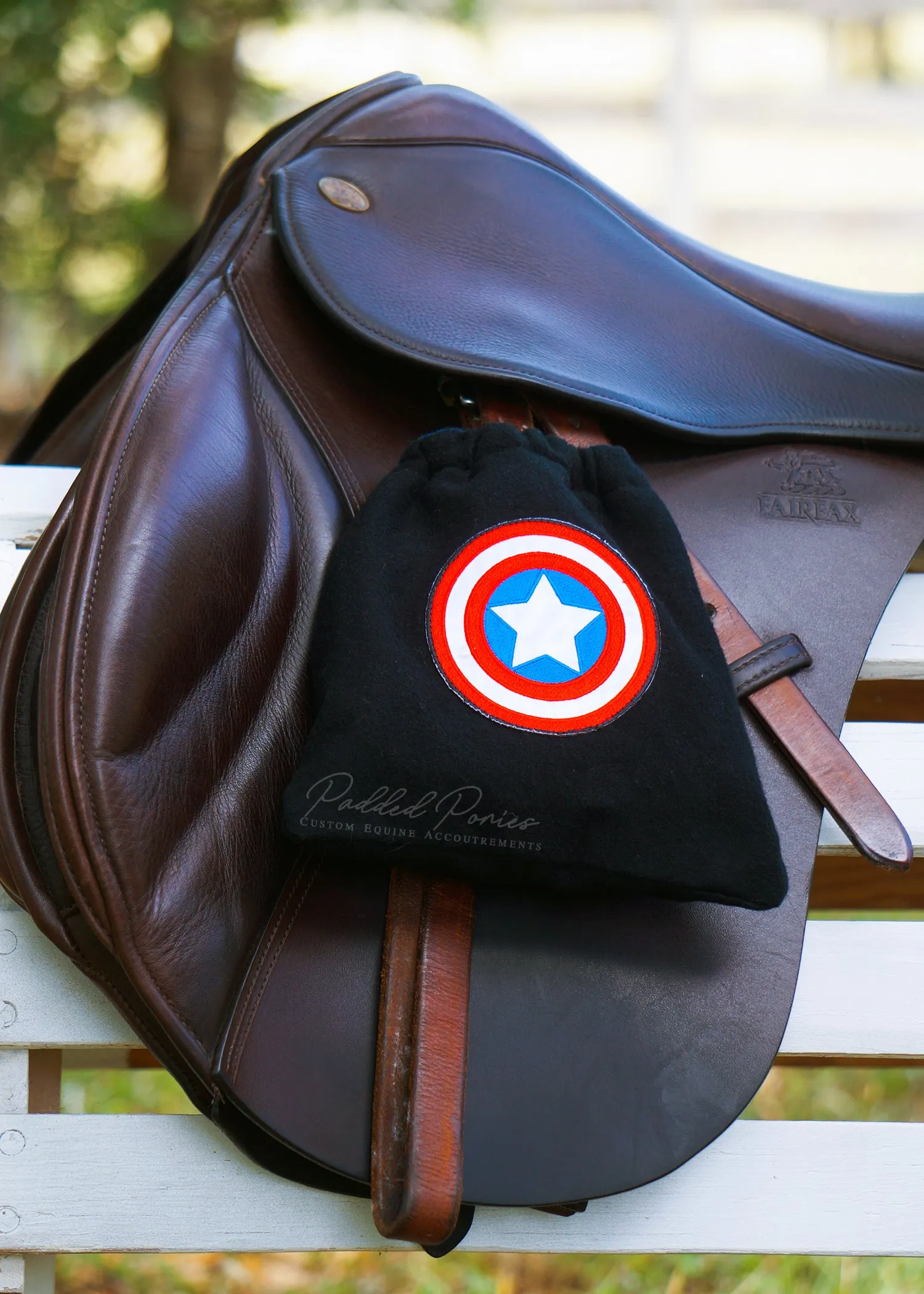 Custom Stirrup Covers Superhero/Villains Patch