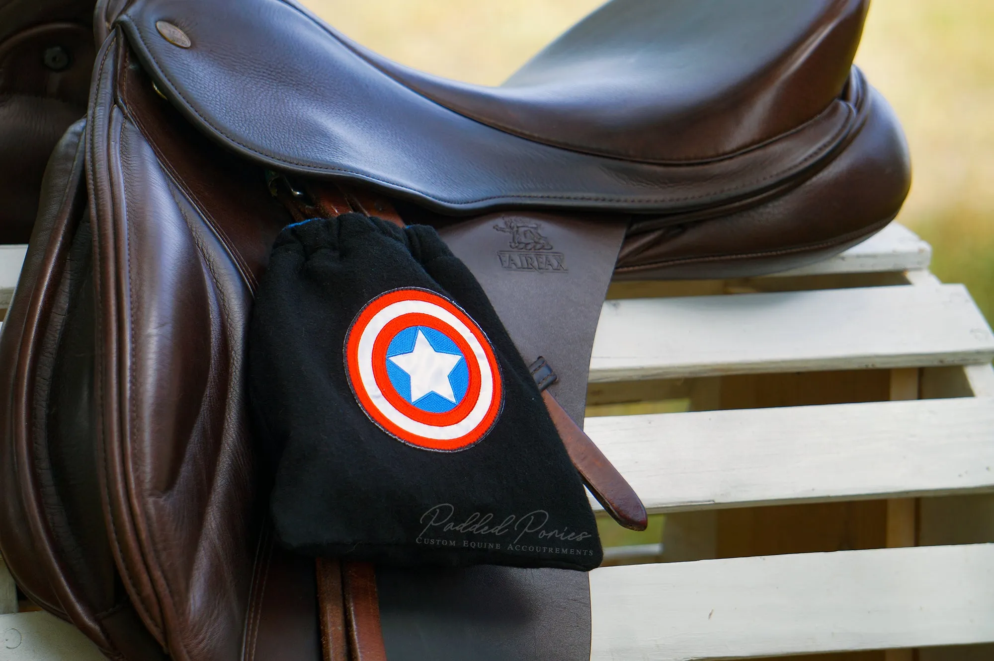 Custom Stirrup Covers Superhero/Villains Patch