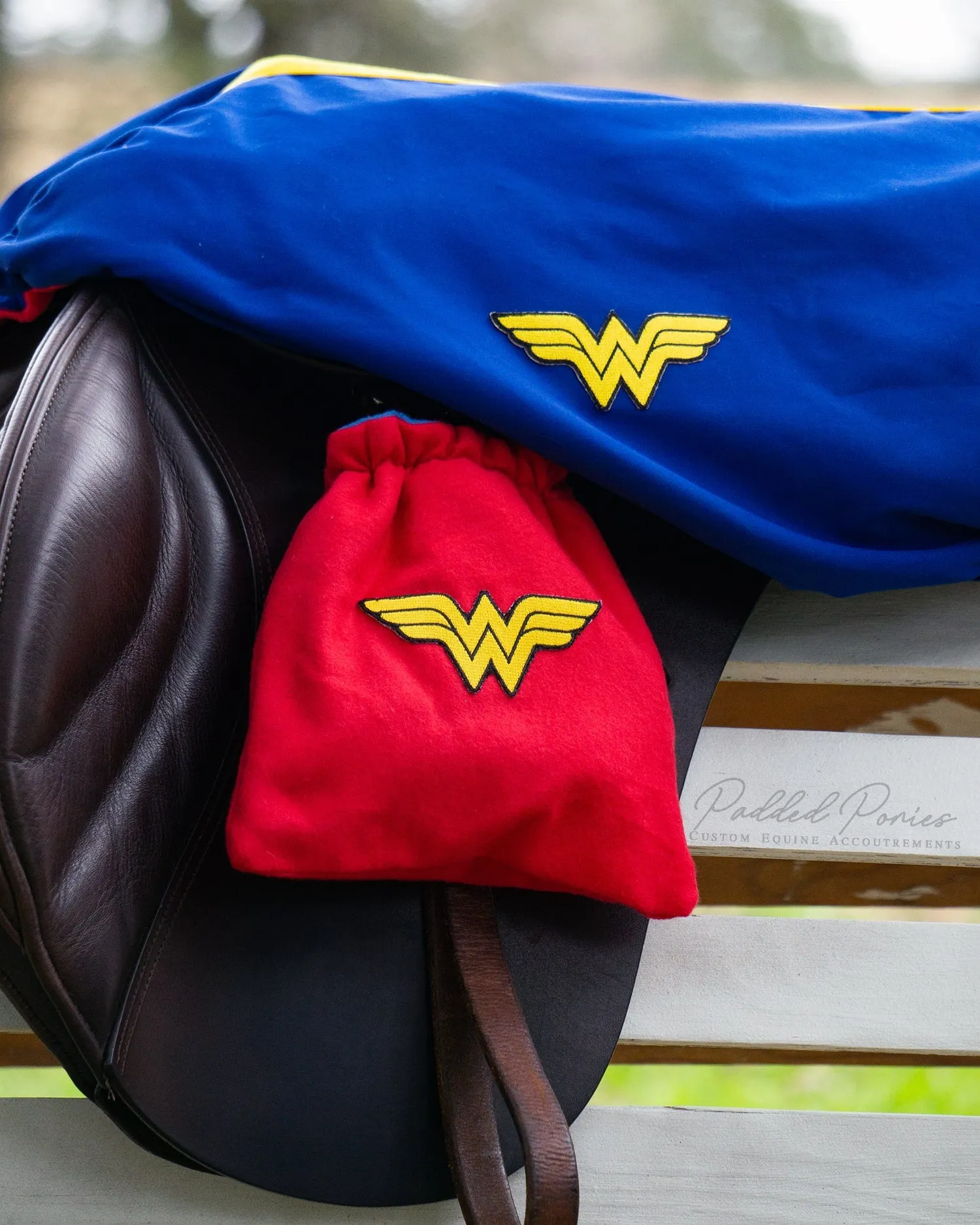 Custom Stirrup Covers Superhero/Villains Patch
