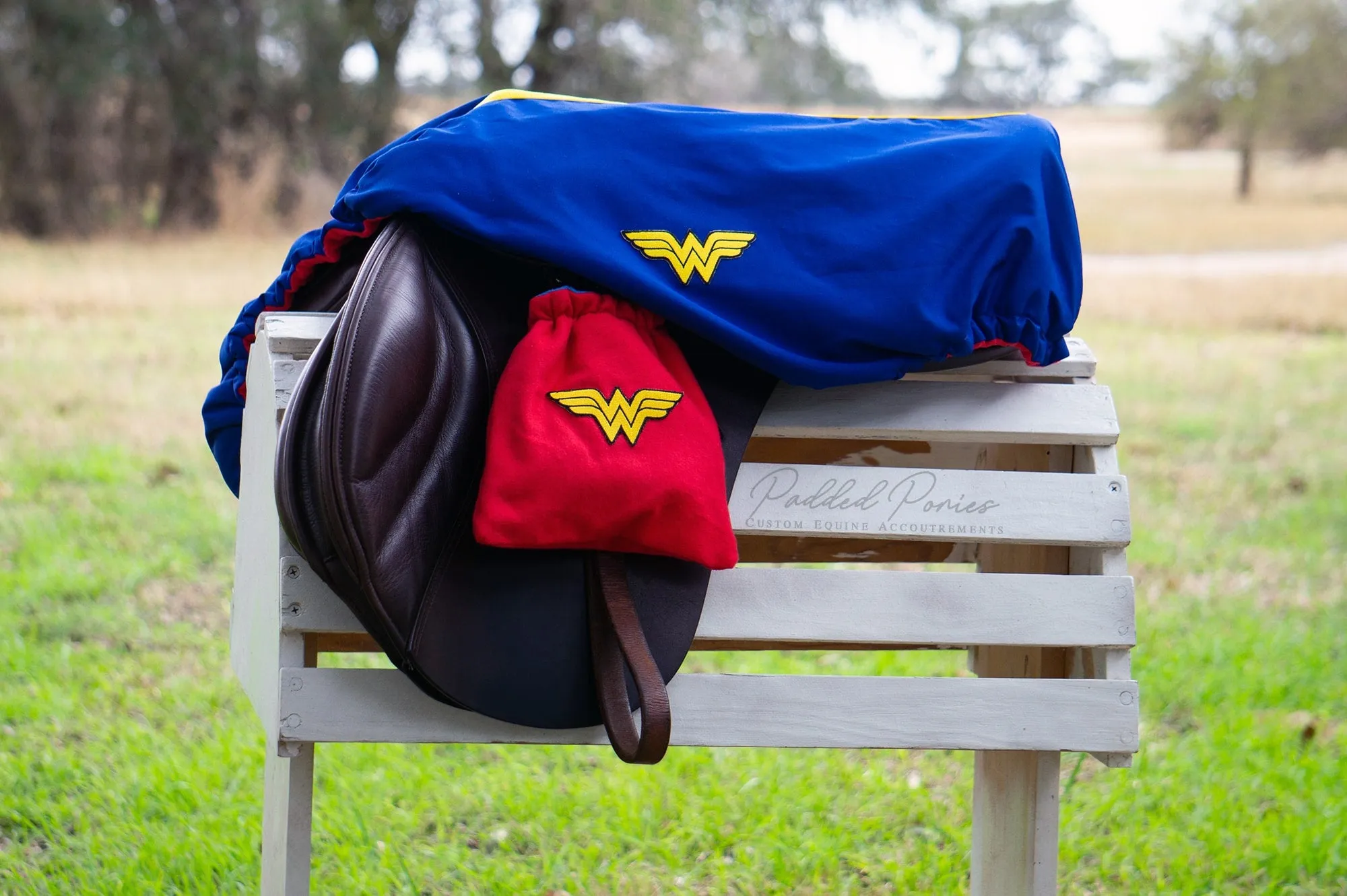 Custom Stirrup Covers Superhero/Villains Patch