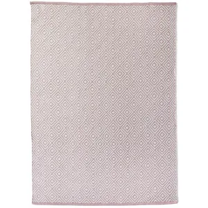 Diamond Washable Rug Rose