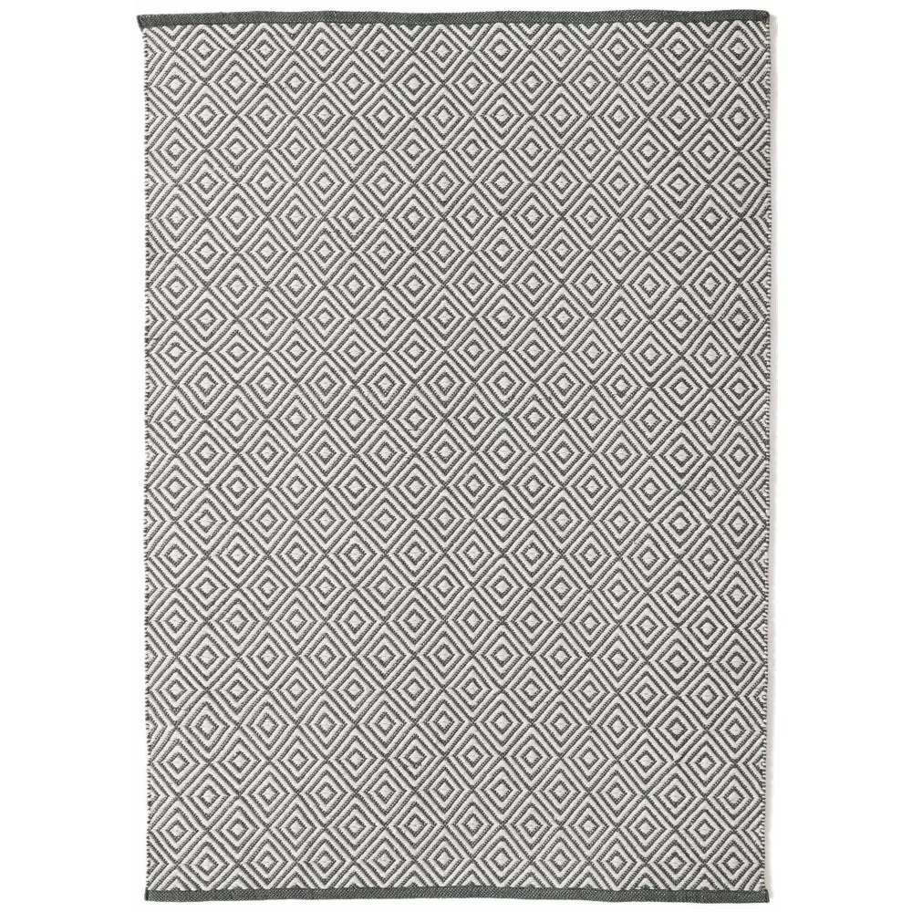 Diamond Washable Rug Warm Grey
