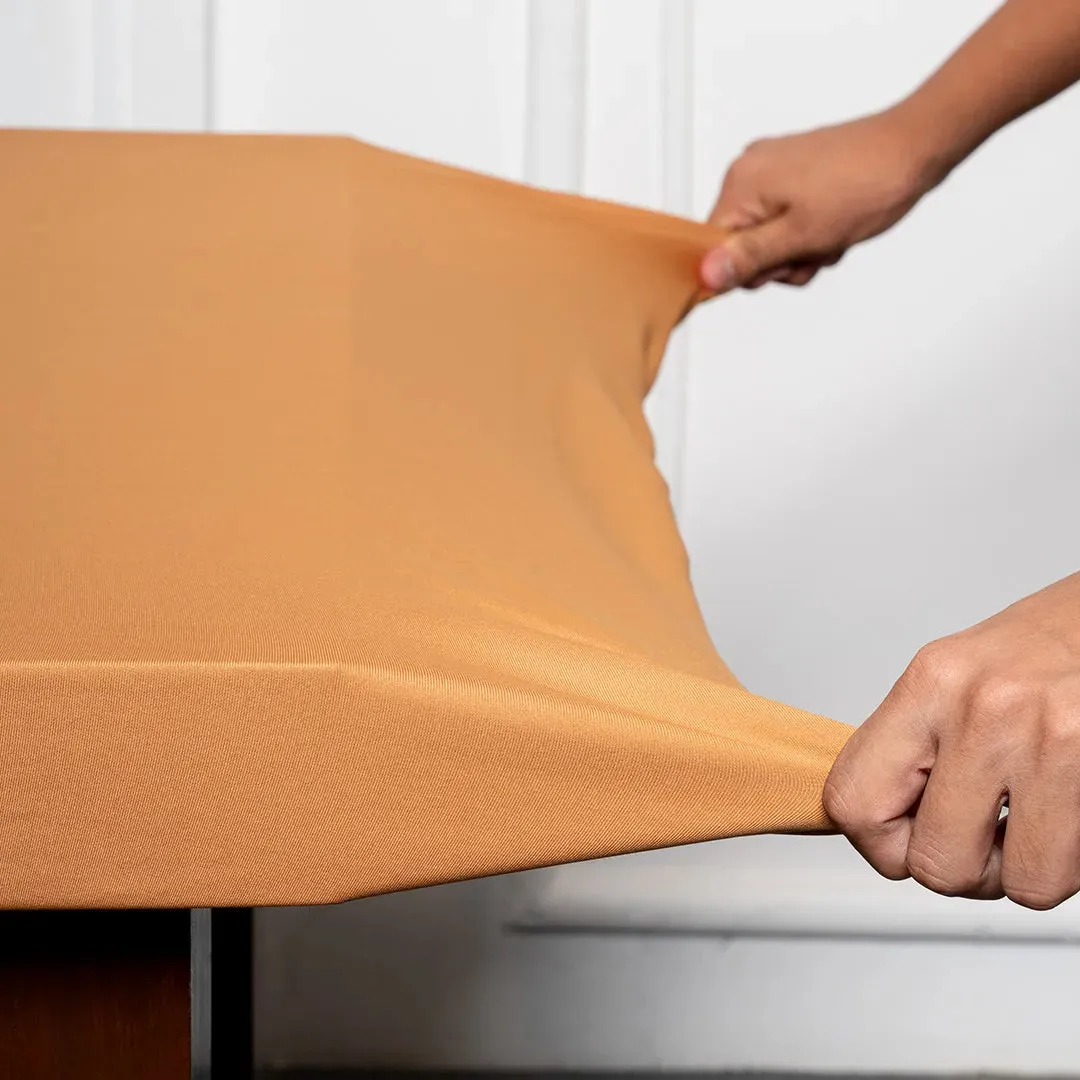 DivineTrendz Exclusive - Copper Rust Elastic Table Cover