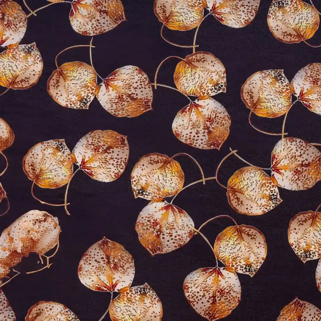 DivineTrendz Exclusive - Metalic Leaves Elastic Table Cover