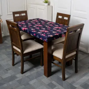 DivineTrendz Exclusive - Purple Flower Elastic Table Cover