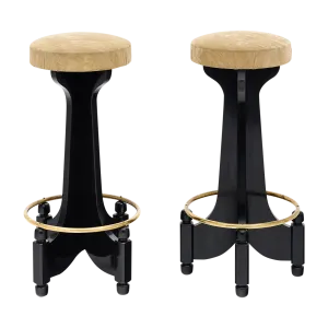Ebonized Mid-Century Stools