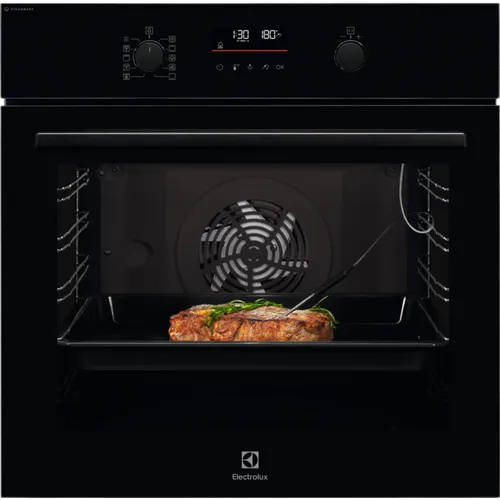 Electrolux 600 SteamBake 72L Built-In Electric Single Oven - Black | EOD6C46K2