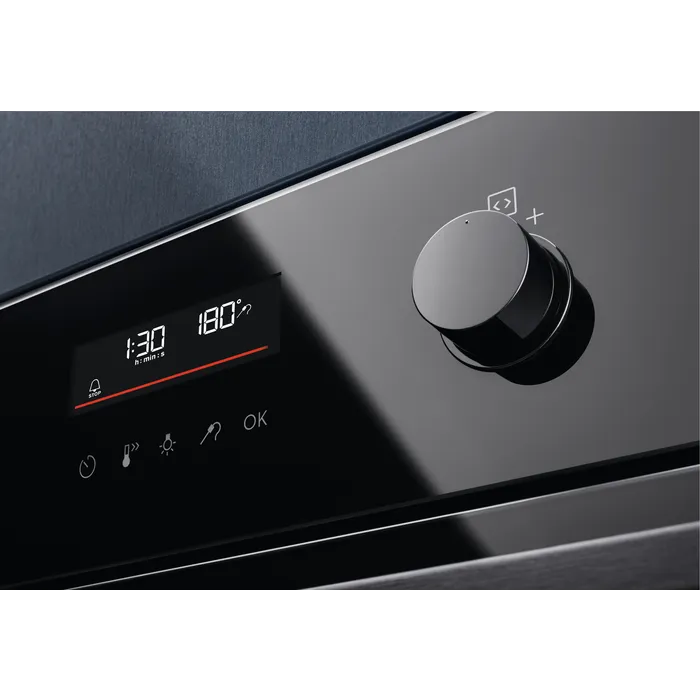 Electrolux 600 SteamBake 72L Built-In Electric Single Oven - Black | EOD6C46K2