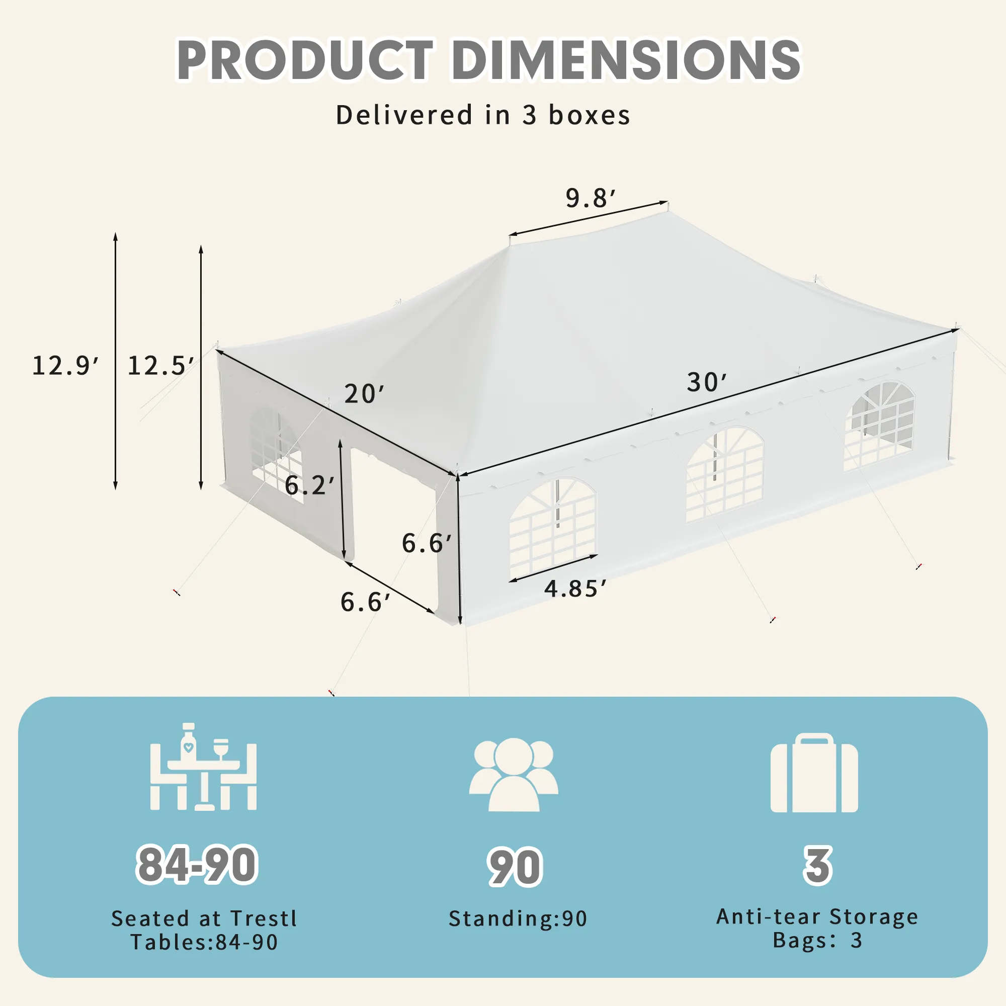 EROMMY 20x30 Party Tent