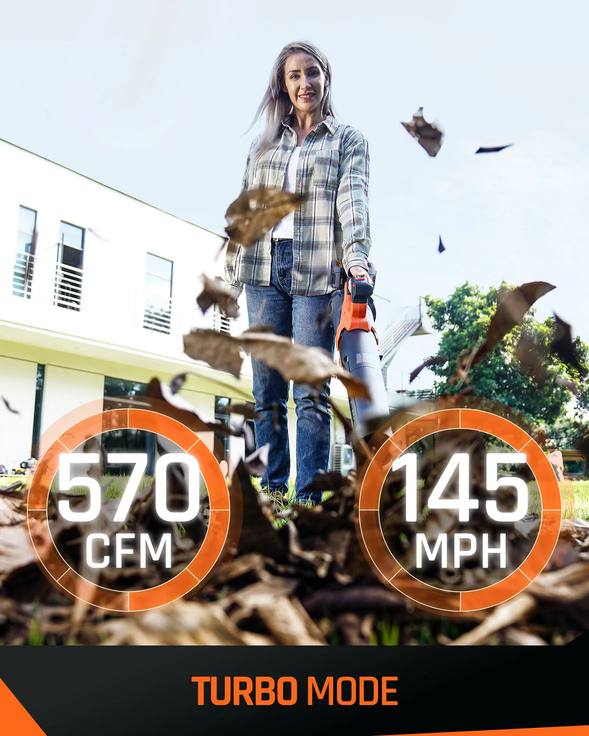 FIILPOW B8 Pro  Cordless 40V 570CFM Leaf Blower with 2x 4.0Ah Batteries and Fast Charger, Turbo Mode and 3 Variable Speed Lock