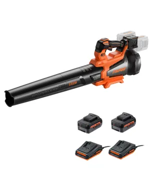 FIILPOW B8 Pro  Cordless 40V 570CFM Leaf Blower with 2x 4.0Ah Batteries and Fast Charger, Turbo Mode and 3 Variable Speed Lock