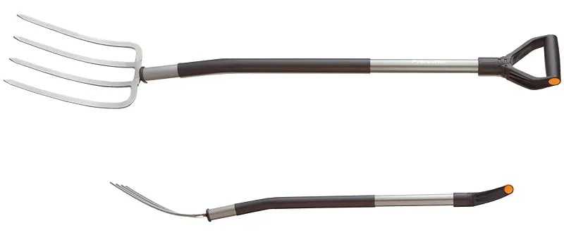 Fiskars 333400-1001 Garden Fork, Pointed Tine, Boron Steel Tine, Steel Handle :EA: QUANTITY: 1