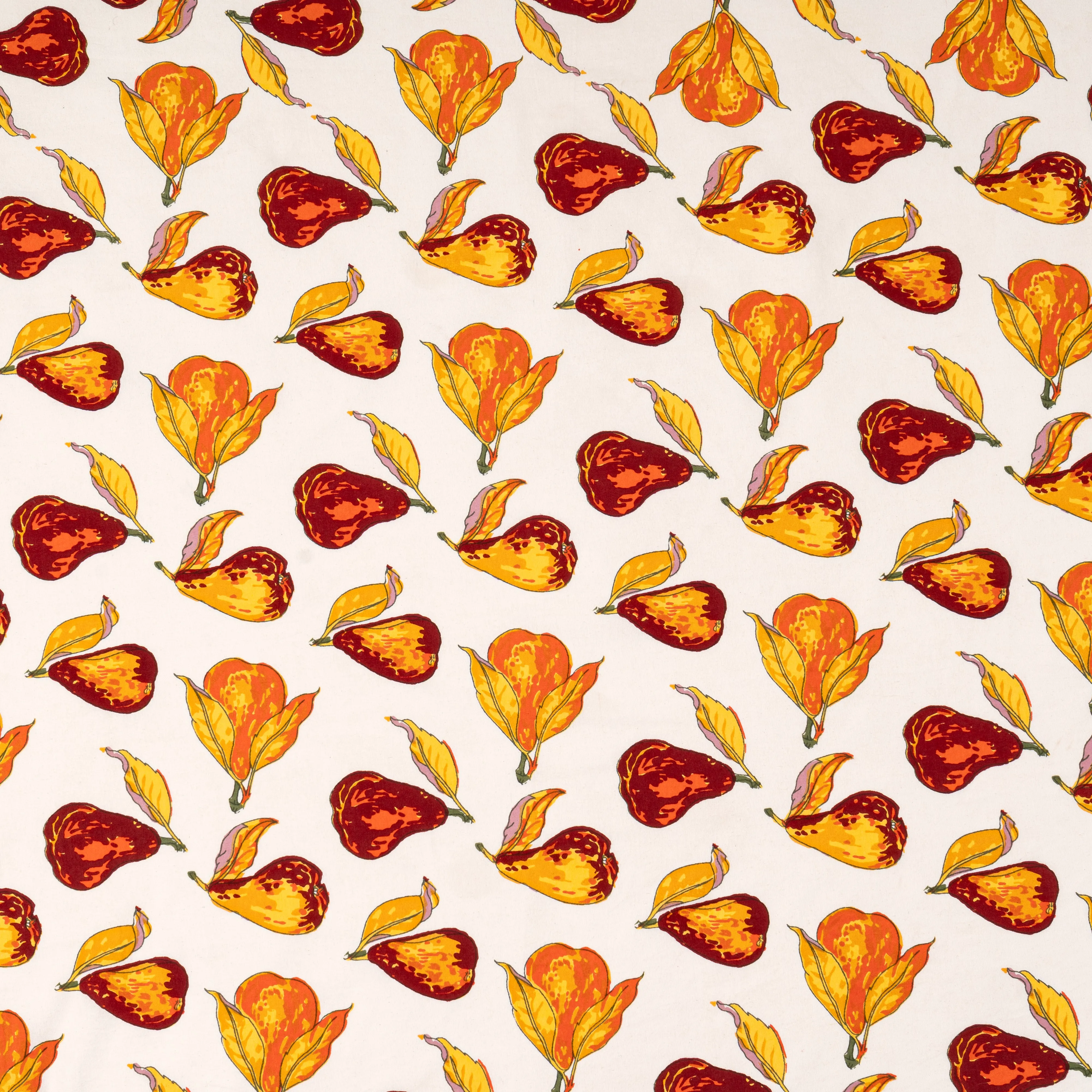 French Tablecloth Orchard Pear Burgundy