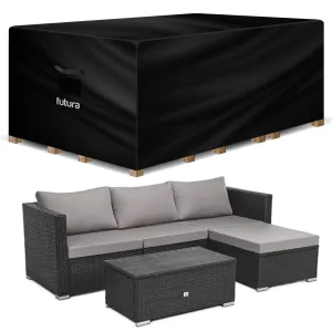 Futura Garden Furniture Cover Weatherproof 125 x 63 x 74cm Rectangular Heavy Duty Rip Resistant Oxford Fabric