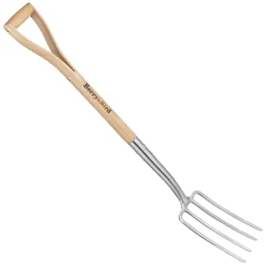 Garden Tools 4-Tine Stainless Steel Heavy Duty Spading Fork 43.9 inches D-Grip Handle