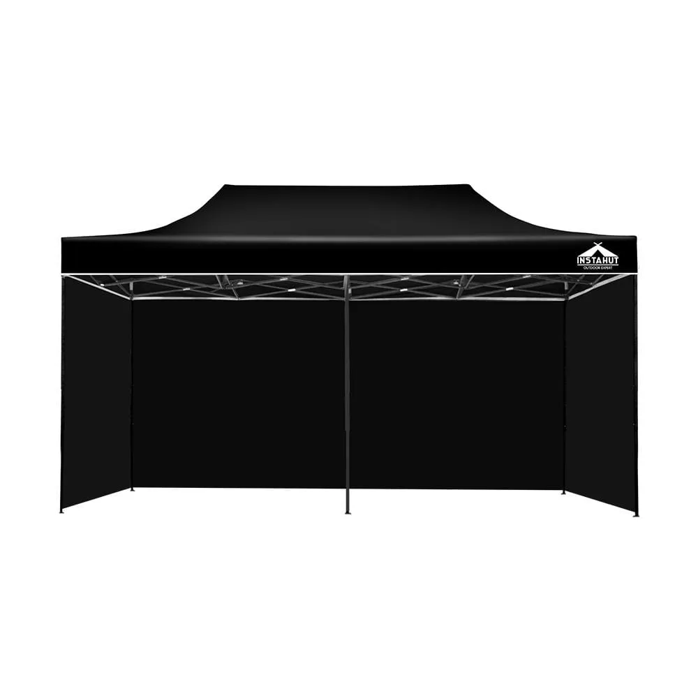 Gazebo Pop Up Marquee 3x6m Folding Wedding Tent Gazebos Shade Black