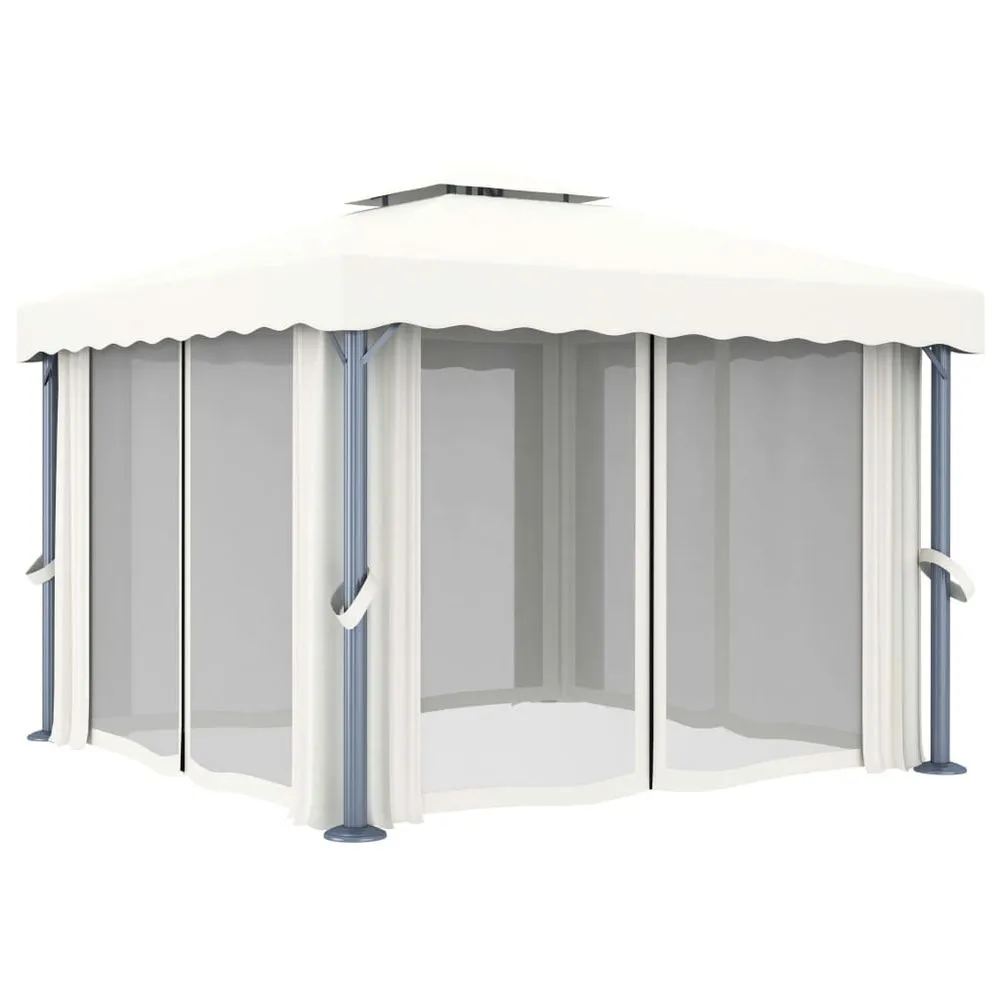 Gazebo Tent with Curtain & LED String Lights