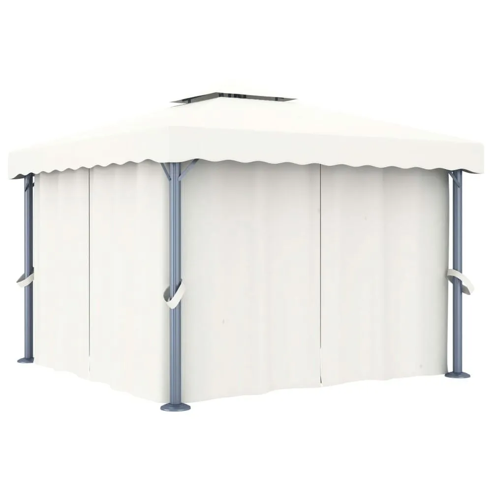 Gazebo Tent with Curtain & LED String Lights