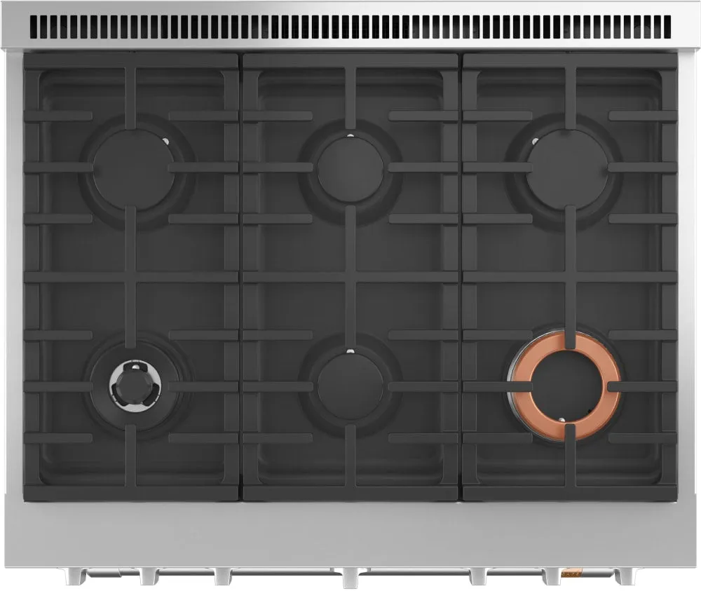 GE Cafe CGY366P3TD1 36" All Gas Professional Range with 6 Burners (Natural Gas) in Matte Black