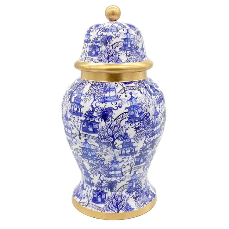 Ginger Jar - Garden Party Blue and White