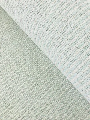 Hampton Indoor/Outdoor PVC Rug -Lina Strie Metalllc Cyan & White