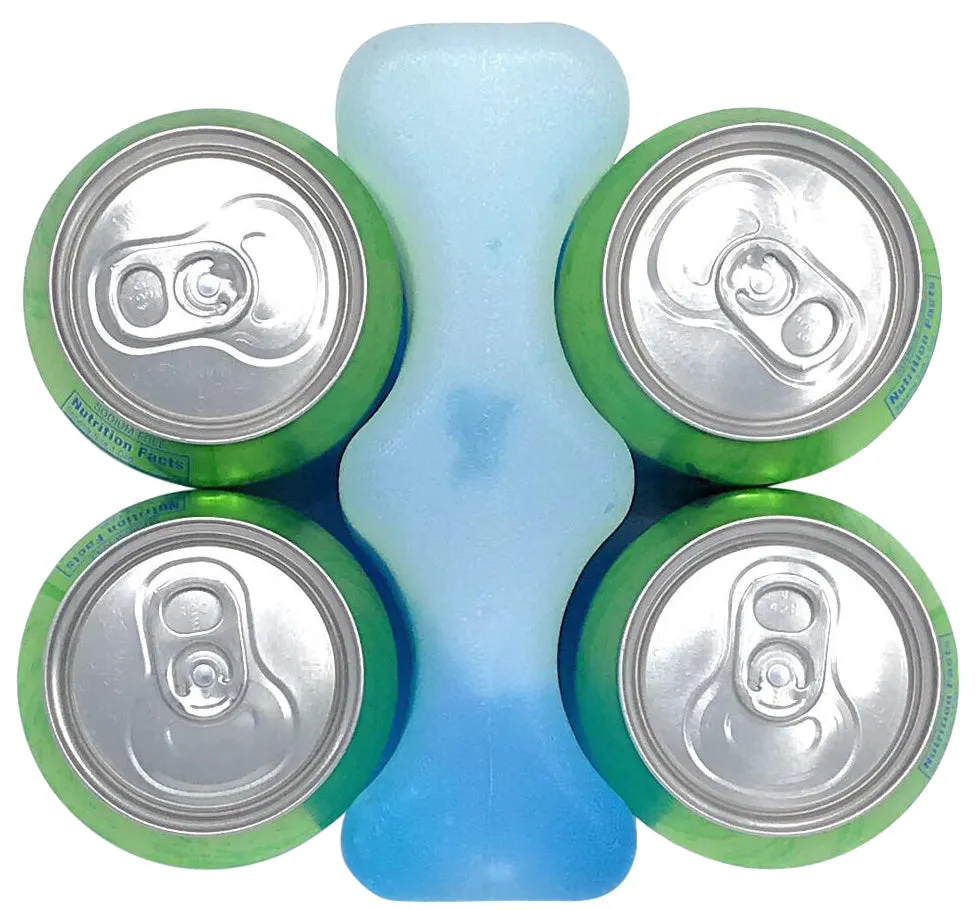 Healthy Packers 4 Can Long Lasting Ice Pack - Great for Breastmilk Bottles Storage and Can Coolers (1 or 2 Pack)
