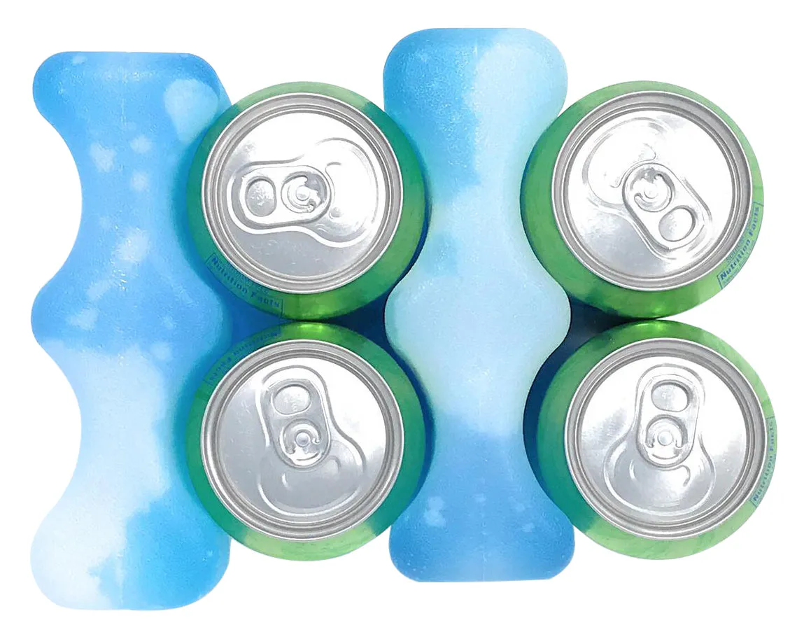Healthy Packers 4 Can Long Lasting Ice Pack - Great for Breastmilk Bottles Storage and Can Coolers (1 or 2 Pack)