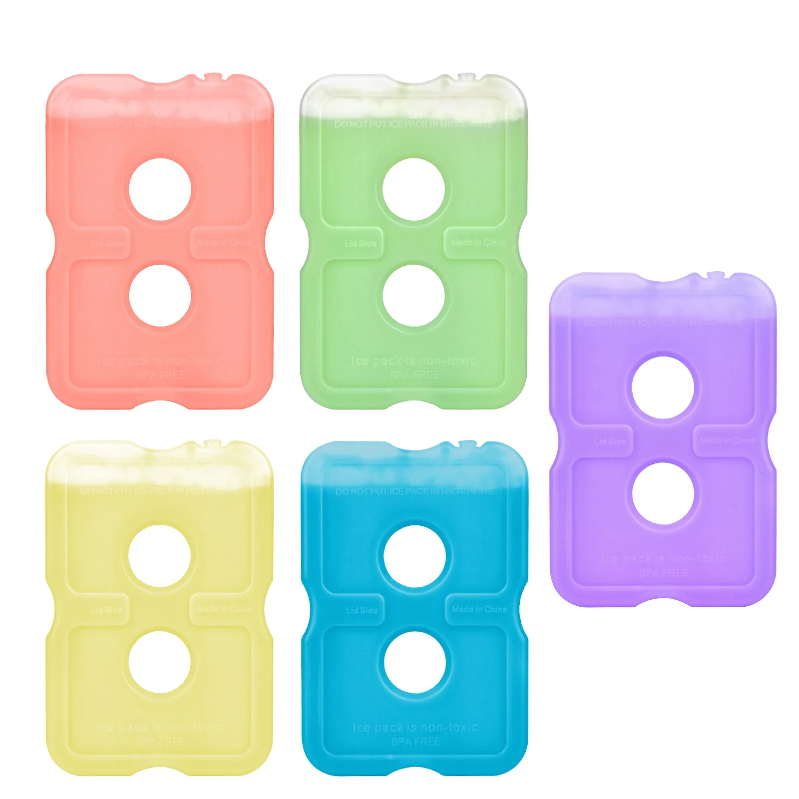 Healthy Packers Ice Packs for Lunch Boxes & Coolers | Slim & Long-Lasting Reusable Ice Pack for Lunch Box | Great for the Beach & Camping (Set of 5)
