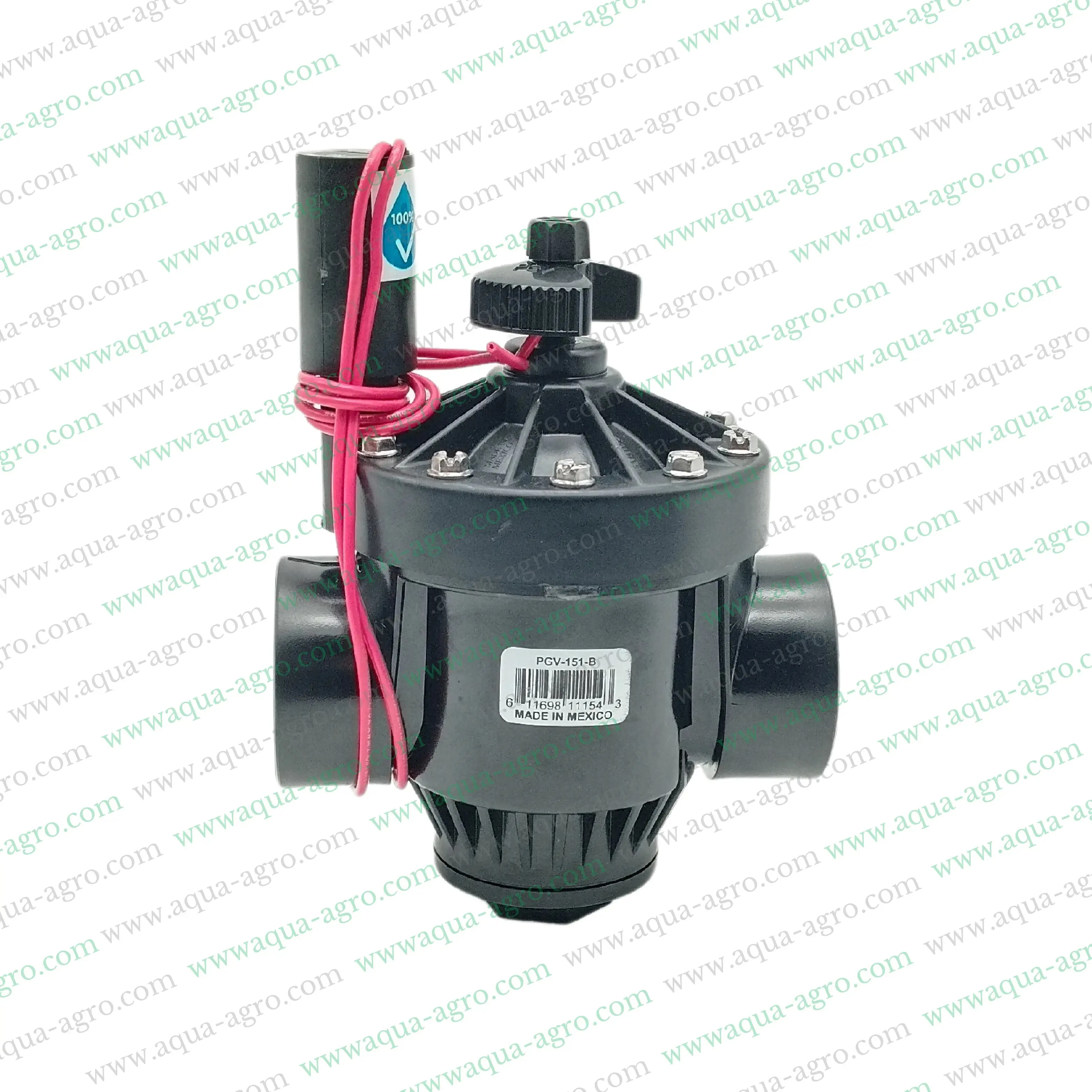 HUNTER - Irrigation - Automation - Solenoid Valve - PGV-151G-B-24-VAC - 1.5 inch (50MM) - 24 VAC Coil - PGV Series Valve with FLow Control