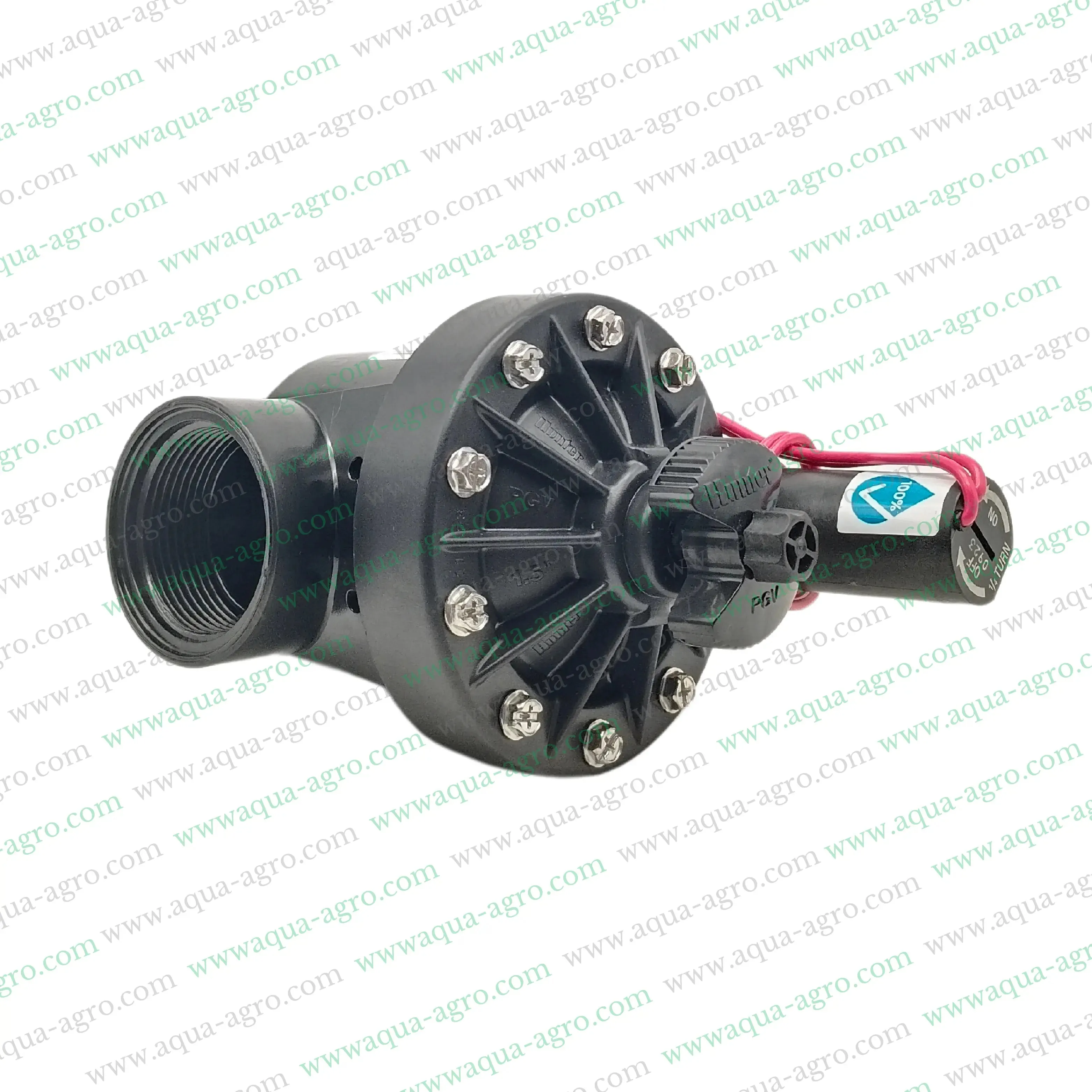 HUNTER - Irrigation - Automation - Solenoid Valve - PGV-151G-B-24-VAC - 1.5 inch (50MM) - 24 VAC Coil - PGV Series Valve with FLow Control