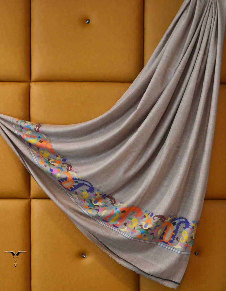Kani Pashmina Shawl In Natural Base 5369