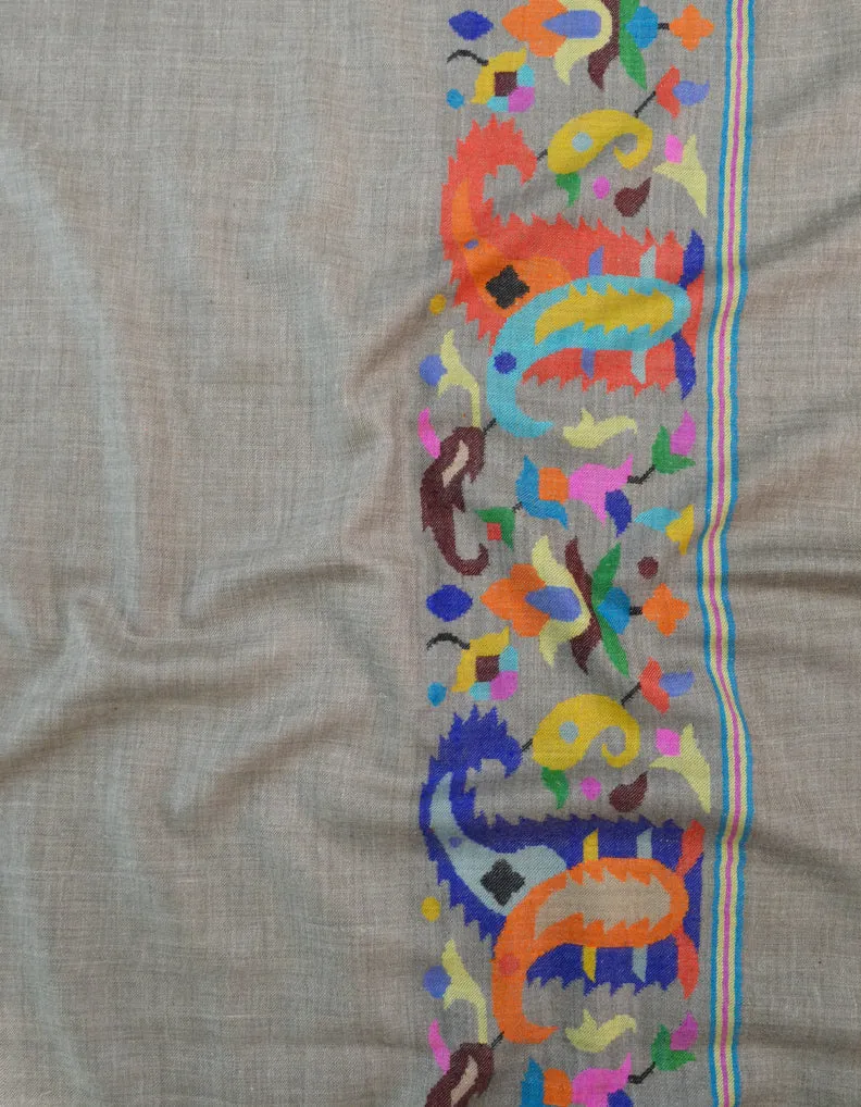Kani Pashmina Shawl In Natural Base 5369