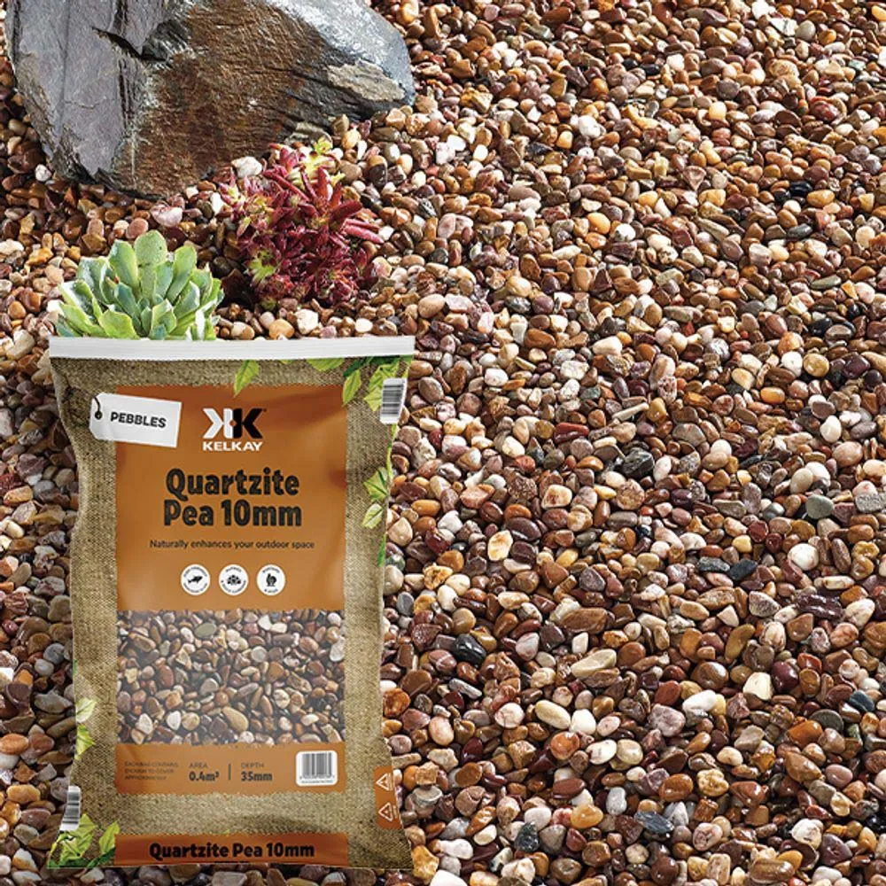 Kelkay Quartzite Pea Pebbles Bulk Bag
