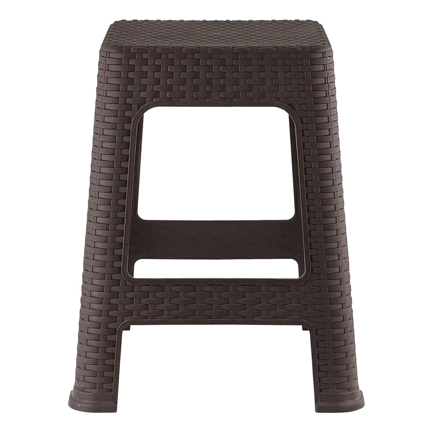 Kuber Industries Sitting Stool | Stool For Indoor Or Outdoor | Plastic Non-Slip Lightweight Stool | Stool For Office & Home | Stool For Home & Garden | Brown, 7.086618 Inches
