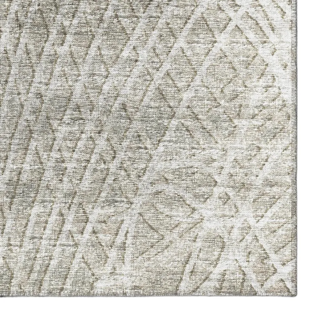 Large Beige Transitional Abstract Area Rug