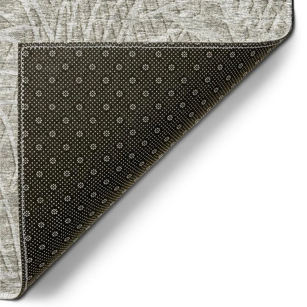 Large Beige Transitional Abstract Area Rug