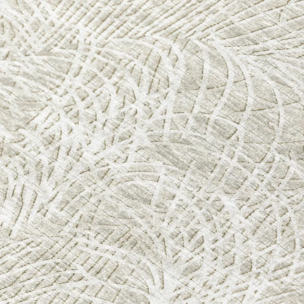 Large Beige Transitional Abstract Area Rug
