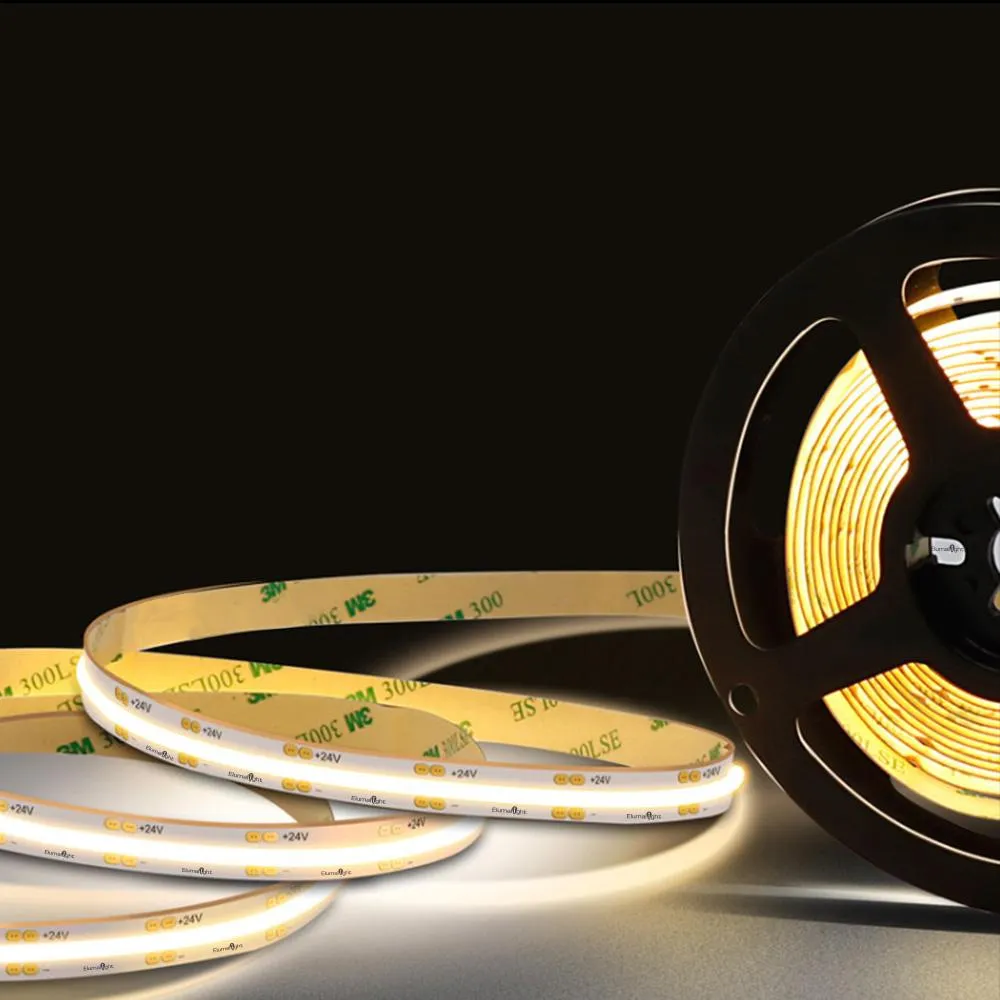 LED COB Flexible Tape Lights 24V DC 16 ft or 100 ft Reel